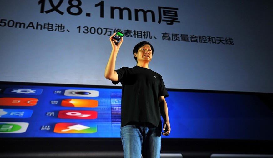 Xiaomi-Chef Lei Jun präsentiert das Mi3 – aktuell eines der meistverkauften Smartphones der Welt.
