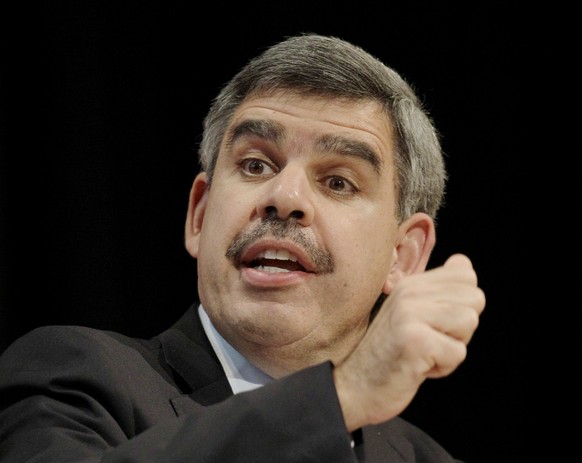 FILE - In this Oct. 25, 2010 file photo, PIMCO Chief Executive Officer and Co-Chief Investment Officer Mohamed El-Erian speaks during a session at the Buttonwood Gathering on Fixing Finance in New Yor ...