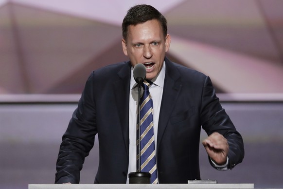 FILE - In this July 21, 2016, file photo, entrepreneur Peter Thiel speaks during the final day of the Republican National Convention in Cleveland. ProPublica recently uncovered that billionaire and Pa ...