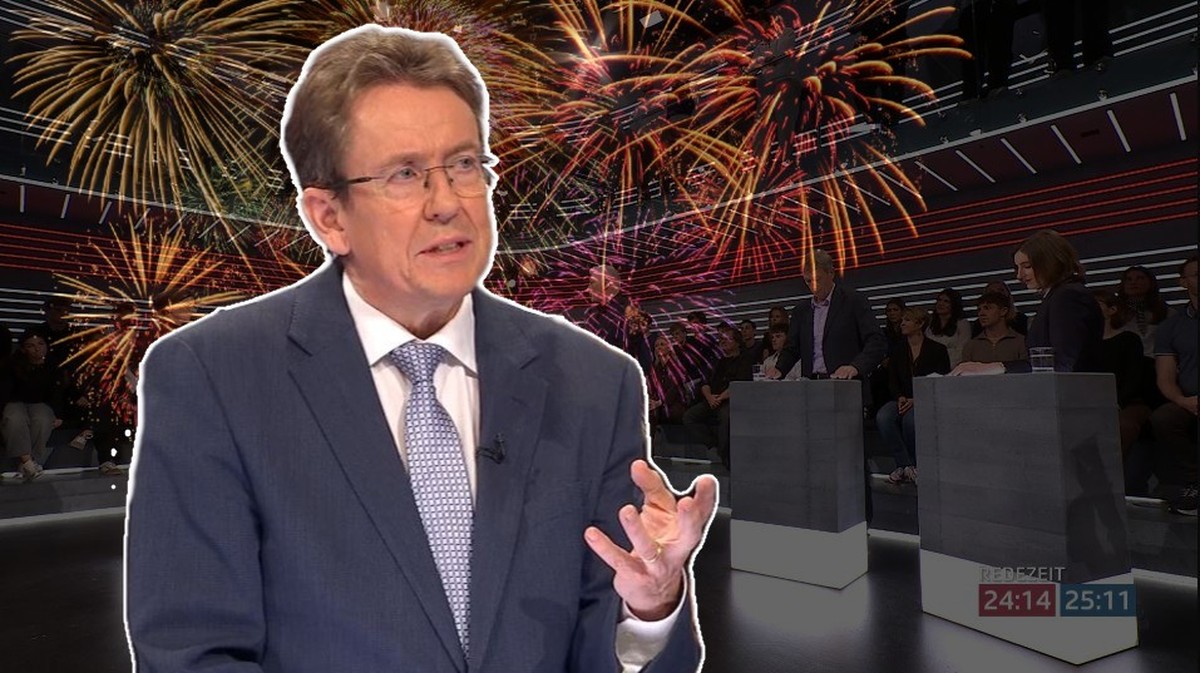 Bundesrat und Umweltminister Albert Rösti argumentierte in der SRF-Arena vom 23. Oktober 2026 gegen die Feuerwerksinitiative.