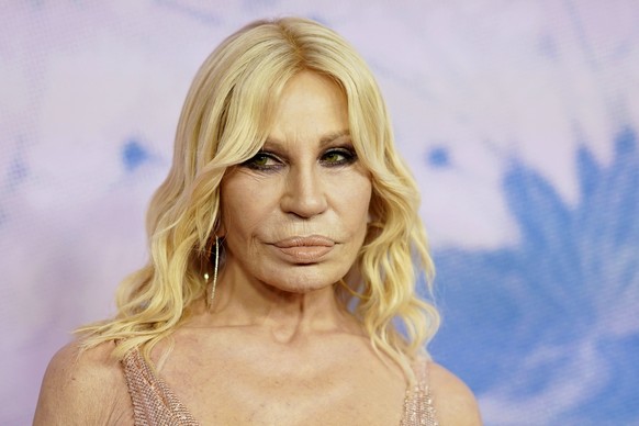 FILE - Donatella Versace arrives at the Green Carpet Fashion Awards, Wednesday, March 6, 2024, in Los Angeles. (Photo by Jordan Strauss/Invision/AP, File)
Donatella Versace