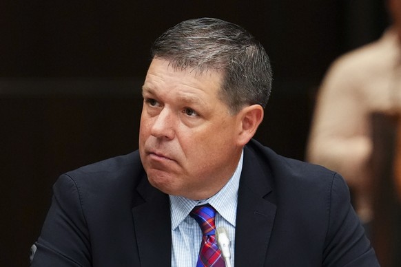 FILE - Hockey Canada CEO Scott Smith appears at the standing committee on Canadian Heritage in Ottawa on Wednesday, July 27, 2022, in Ottawa. Hockey Canada ousted CEO Scott Smith on Tuesday, Oct. 11,  ...