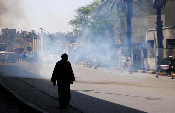 Tränengas-Schwaden in Gizeh.