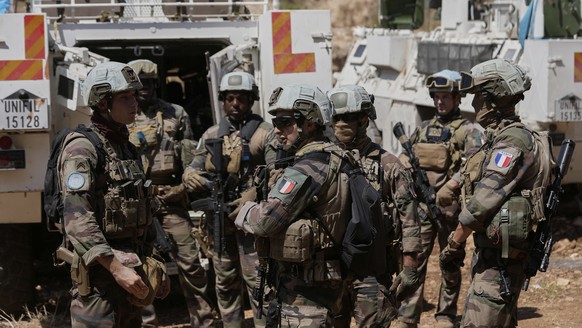 French U.N. peacekeepers deploy at the Suluki Valley, south Lebanon, Wednesday, Aug. 20, 2025. (AP Photo/Hussein Malla)
Lebanon UNIFIL Israel