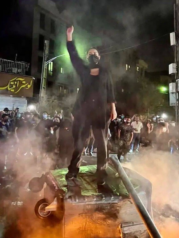 Sep 28, 2022 - Iran, Iran, Iran - This photo shows that Iranian women are on the front line of the protests and are fighting against the agents of repression. Mahsa Amini, a 22-year-old Iranian woman, ...