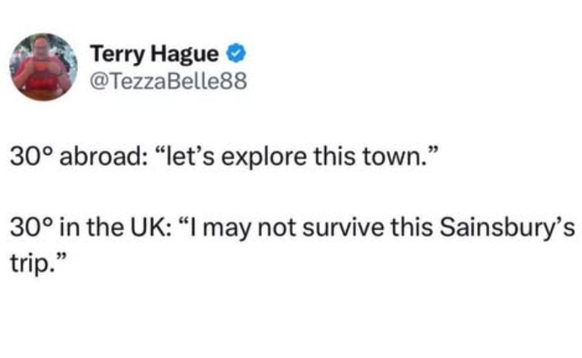 British heatwave May 2026
No Context Brits 
https://www.instagram.com/p/DY2AQLnsKia/