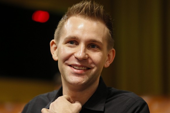 epa04965313 Austrian Max Schrems waits for the verdict of the European Court of Justice in Luxembourg, 06 October 2015. Max Schrems filed a data privacy infringement lawsuits against Facebook, the onl ...