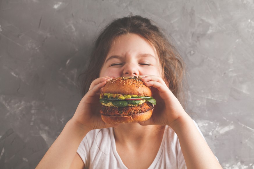 Vegane Ernährung Kind Burger Gemüse Pflanzlich