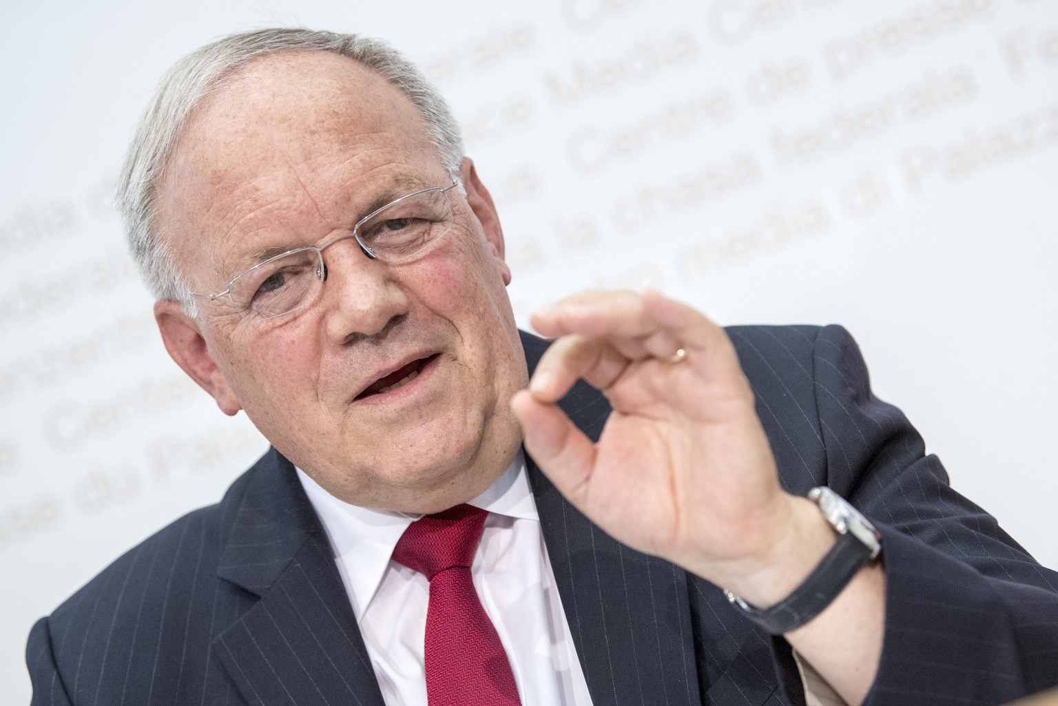 Bundesrat Johann N. Schneider-Ammann, Vorsteher des Eidgenoessischen Departements fuer Wirtschaft, Bildung und Forschung WBF, spricht anlaesslich der Veroeffenlichung des Bildungsberichts Schweiz 2018 ...