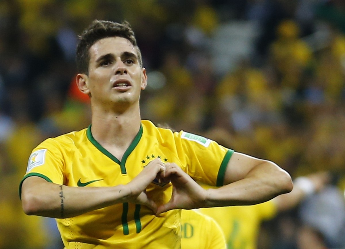 Oscar feiert sein Tor zum 3:1.