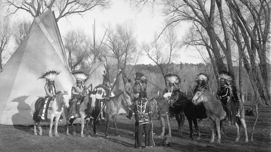 Indianer des Yuta-Stammes um 1904.
