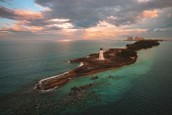 Lighthouse and Ocean in the Bahamas xkwx beach, vacation, Bahamas, nautical blue, shades of blue, on the beach, simple water, blue waters, sand, ocean, water, lighthouse, bahamas lighthouse, blue wate ...