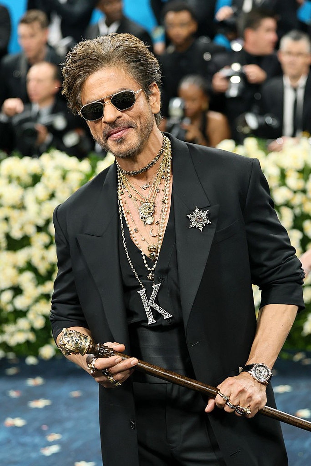 NEW YORK, NEW YORK - MAY 05: Shah Rukh Khan attends the 2025 Met Gala Celebrating "Superfine: Tailoring Black Style" at Metropolitan Museum of Art on May 05, 2025 in New York City. (Photo by ...