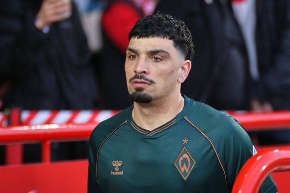 Berlin, Deutschland, 08.03.2026: Stadion Alte F�rsterei: 25. Spieltag, Saison 2025/26, 1. Fu�ball-Bundesliga: Union Berlin - SV Werder Bremen: Cameron Puertas 18,Werder Bremen *** Berlin, Germany, 08  ...