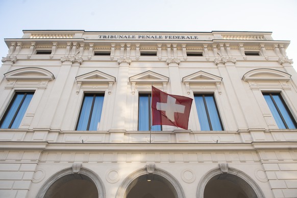 Aufnahme des Bundesstrafgericht in Bellinzona, am Montag, 7. Maerz 2022. Im Berufungsprozess gegen den ehemaligen Fifa-Generalsekretaer Jerome Valcke und PSG-Praesident Nasser al-Khelaifi geht es um u ...