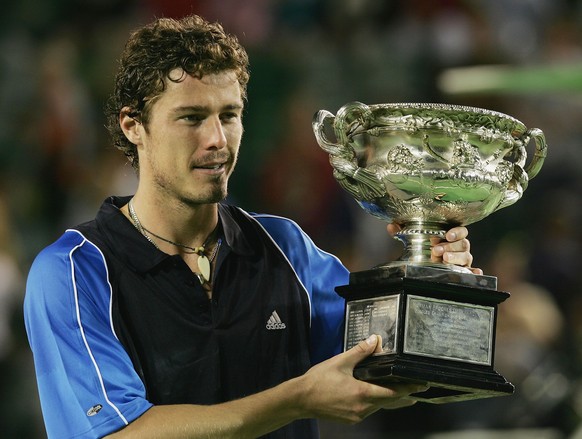 Marat Safin nach seinem Sieg bei den Australian Open 2005.
