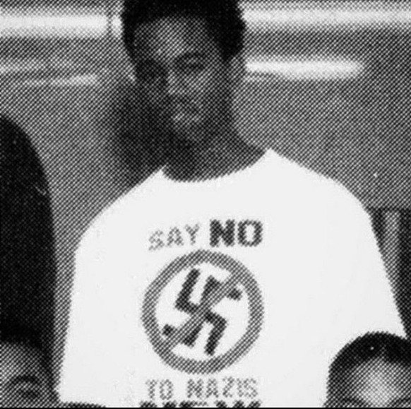 «Sag Nein zu Nazis» – ein Bild aus Kanyes Vergangenheit.