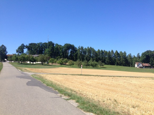 Hier oben bei der Antenne stand mal ein Aussichtsturm von Napoleon auf dem Seerücken.