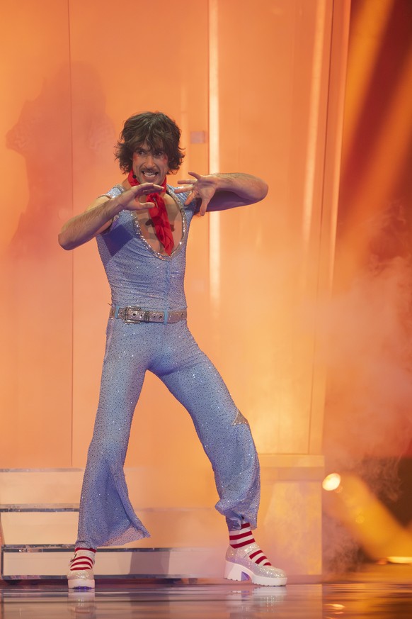 Australia&#039;s Go-Jo performs the song &quot;Milkshake Man&quot; during the dress rehearsel and preview show of the second semi-final at the 69th Eurovision Song Contest in Basel, Switzerland, on We ...