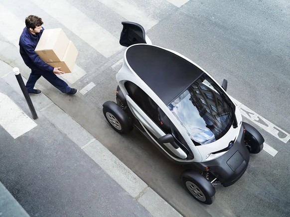 Vier Räder und ein Dach über den Kopf: Der Twizy übte sich in Minimalismus.