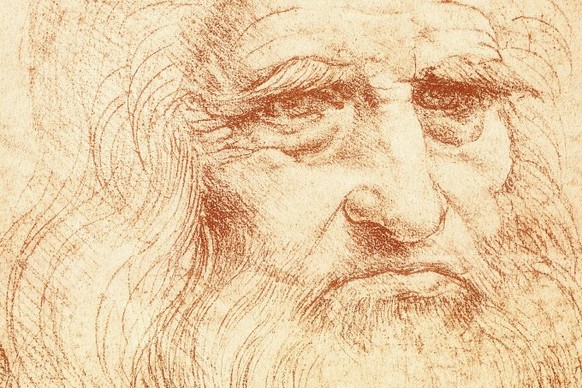 Autoportrait de LÈonard de Vinci (Leonardo da Vinci) (1452 - 1519) vers 1515 : Sanguine sur papier 33X21,3 cm, Biblioteca Reale de Turin !AUFNAHMEDATUM GESCHƒTZT! PUBLICATIONxINxGERxSUIxAUTxHUNxONLY G ...