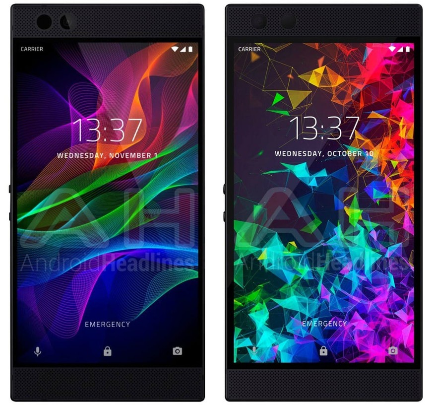 Razer Phone vs. Razer Phone 2 (rechts): Optisch unterscheiden sich die Geräte kaum.