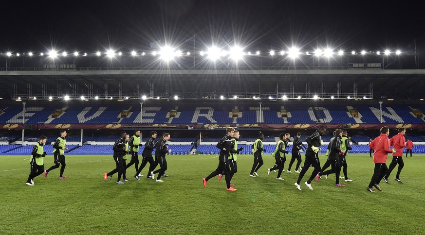 Training im Goodison Park des FC Everton.