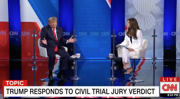 Donald Trump questioned by CNN host Kaitlan Collins.