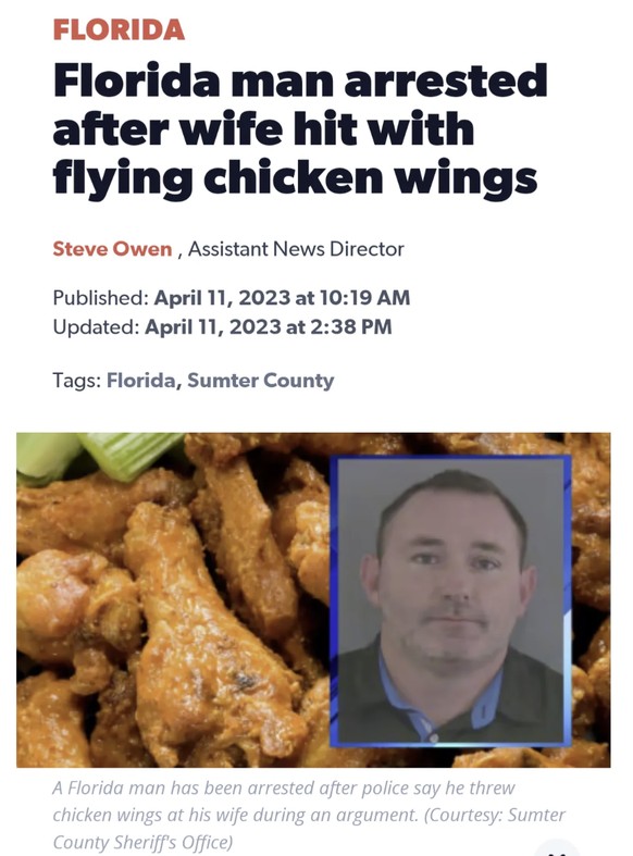 Florida Man Chicken Wings