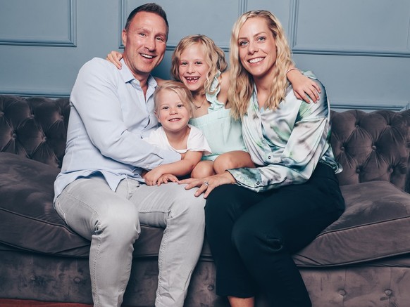 Jeff Tomlinson mit Familie