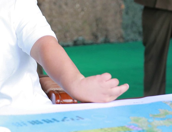 North Korean leader Kim Jong Un provides field guidance to the drill for ballistic rocket fire of the Hwasong artillery units of the KPA Strategic Force in this undated picture provided by KCNA in Pyo ...