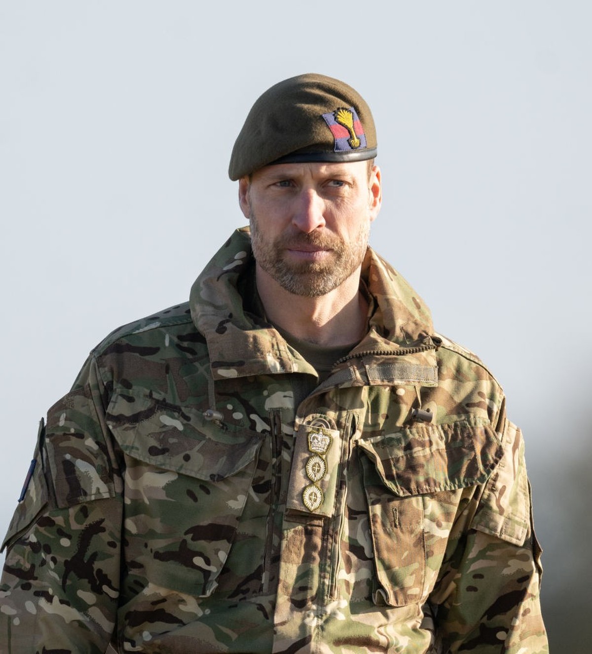 WILTSHIRE, ENGLAND - NOVEMBER 26: Prince William, The Prince of Wales and Colonel of the Welsh Guards, visits the 1st Battalion Welsh Guards at Salisbury Plain on November 26, 2024 in Wiltshire, Engla ...