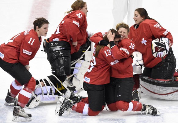Die Schweizer Eishockey-Spielerinnen in Sotschi.