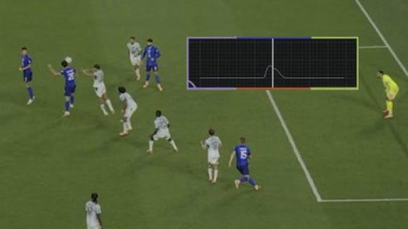 Kroatien Portugal Offsidetreffer Ausschlag Chip im Ball