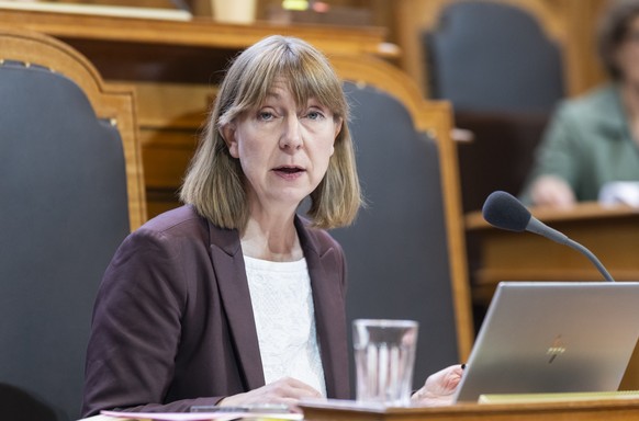 Mathilde Crevoisier Crelier, SP-JU, spricht zur Kleinen Kammer, an der Sommersession der Eidgenoessischen Raete, am Donnerstag, 11. Juni 2026 im Staenderat in Bern. (KEYSTONE/Alessandro della Valle)