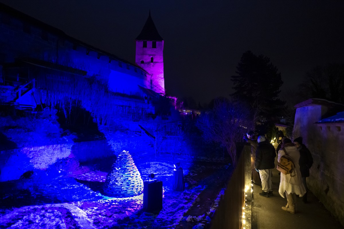 Les remparts étaient illuminés pendant le festival.