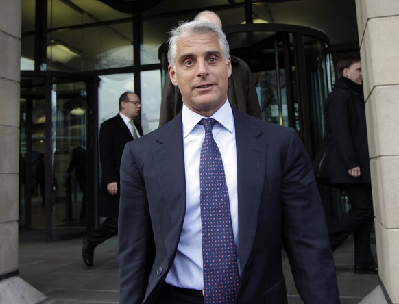Chief Executive Officer of UBS, Andrea Orcel leaves Portcullis House in London after giving evidence on banking standards to the Parliamentary Commission on Banking Standards, Wednesday, Jan. 9, 2013. ...