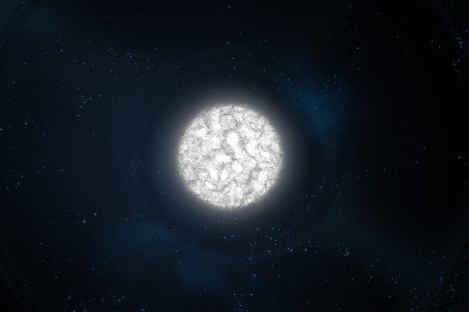 Weisse Zwerge haben lediglich eine Grösse von 1 bis 2 Erdradien, besitzen aber die Masse eines Sterns.  