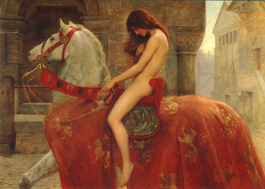 Die Legendenfigur Lady Godiva von John Collier, ca. 1898.