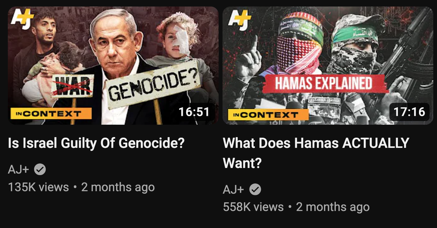 Screenshot from the YouTube channel AJ+.