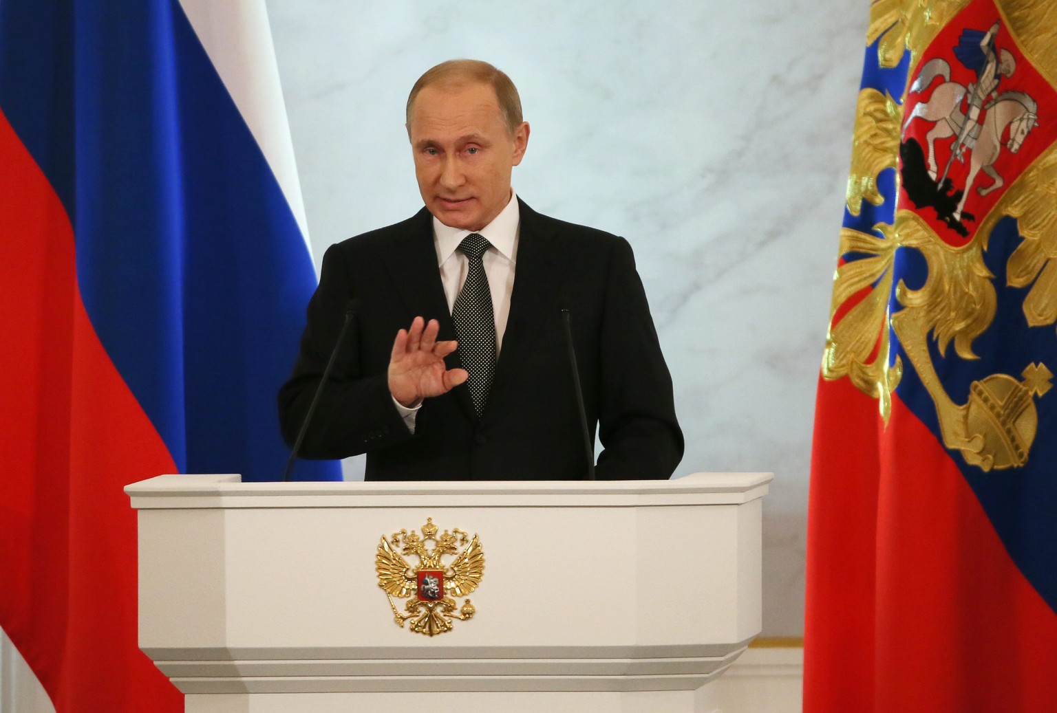 Ohne die Ukraine-Krise «hätte sich der Westen einen anderen Vorwand ausgedacht, um die wachsenden Möglichkeiten Russlands einzudämmen», sagte Putin.