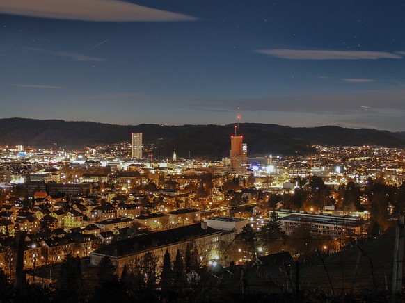 Winterthur bei Nacht