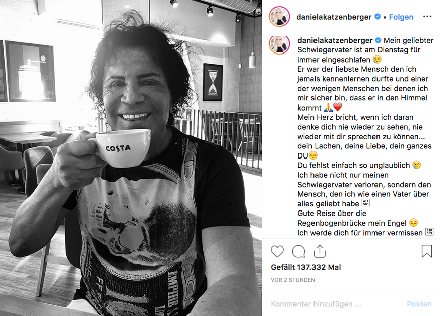 Daniela Katzenberger Verabschiedet Sich Auf Instagram Von Costa Cordalis Watson