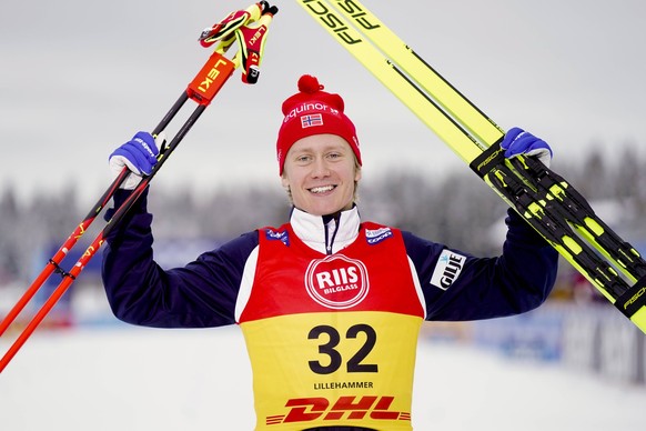 Verdenscup i nordiske grener pa Lillehammer Lillehammer 20221202. Iver Tildheim Andersen vant herrenes 15 km fri teknikk i verdenscupen i langrenn pa Lillehammer fredag. Foto: Heiko Junge / NTB Lilleh ...