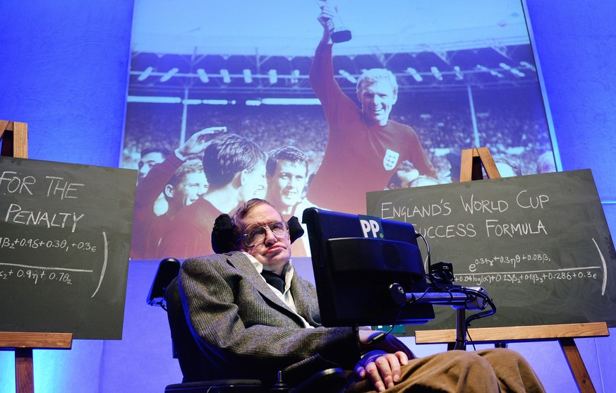 Hawking stellt in London die Ergebnisse seiner Arbeit vor.