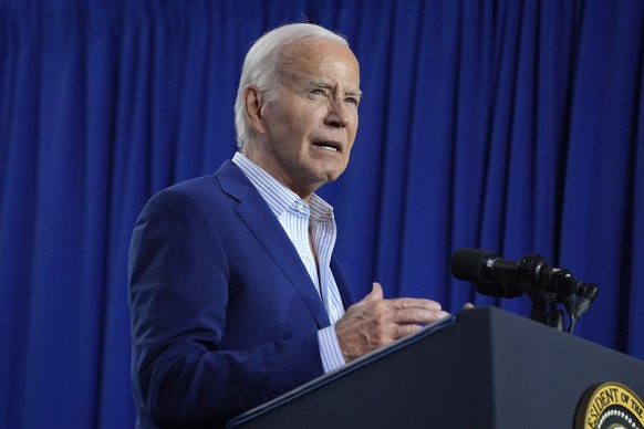 President Joe Biden speaks at the grand opening ceremony for the Stonewall National Monument Visitor Center, Friday, June 28, 2024, in New York. (AP Photo/Evan Vucci)
Joe Biden