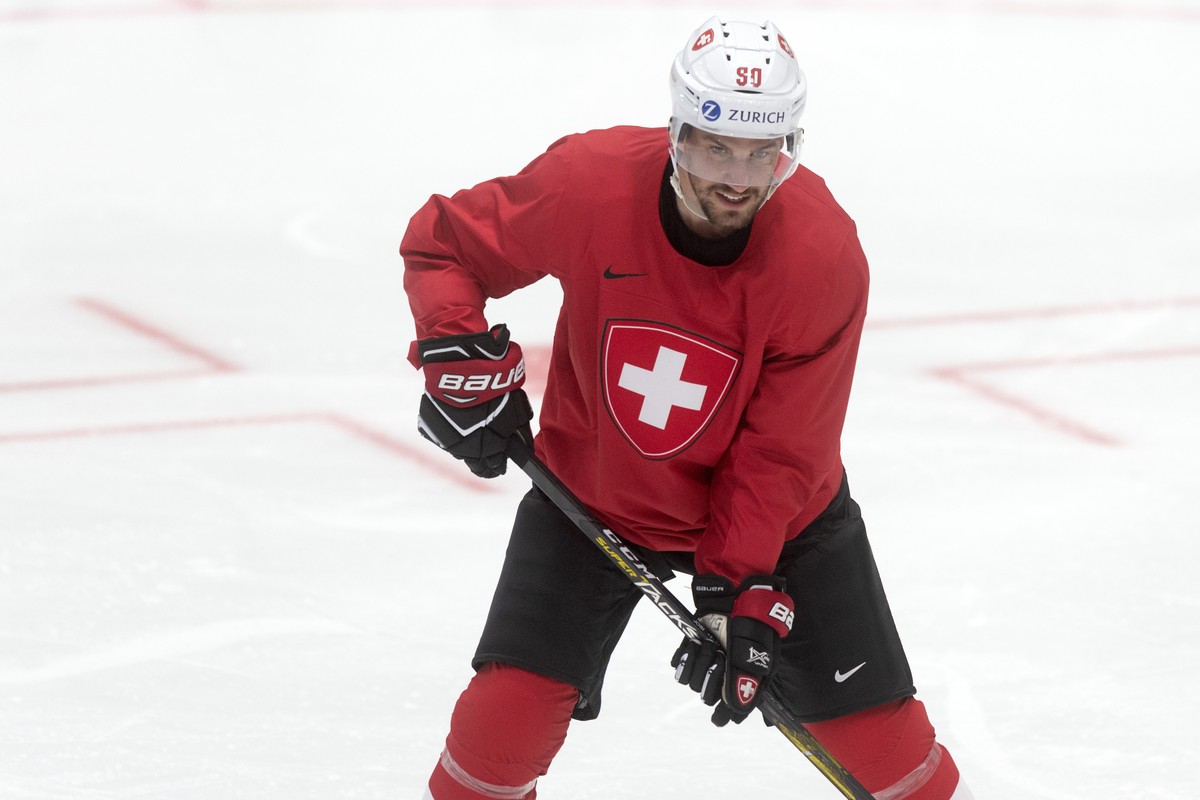 Switzerland's Roman Josi during a training session of the Swiss team at the IIHF 2019 World Ice Hockey Championships, at the Ondrej Nepela Arena in Bratislava, Slovakia, on Thursday, May 9, 2019. ...