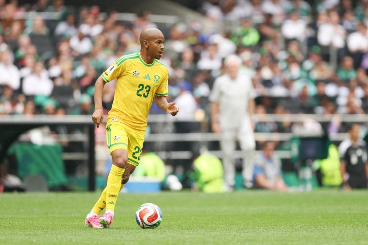 Jayden Adams, de l'Afrique du Sud, lors de la Coupe du monde de la FIFA 2026, à l'occasion du match de football du groupe A opposant le Mexique à l'Afrique du Sud, le 11 juin 2026 au st ...
