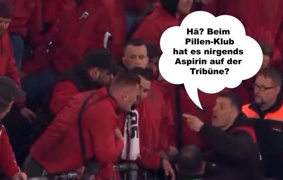 Xhaka streitet mit Leverkusen-Fan – das wurde wirklich gesagt (Pillen-Meme)