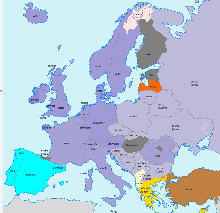 10 spannende Landkarten, die den Ursprung von Wörtern zeigen, die wir dauernd nutzen